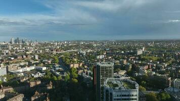 Londres horizon statique tournant aérien vue video