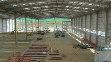 Interior Warehousing Unit Construction Site Aerial View video