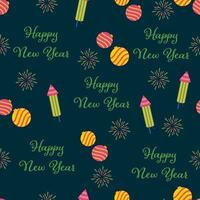 Seamless Happy New Year Theme Pattern Background. vector