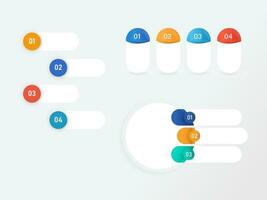 Business Infographics Template Layout With Four Options. vector