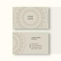 Elegant Business Card Template Layout With Double-Sides Present. vector