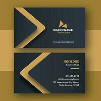 Modern Business Card Design With Front And Back View For Advertising Concept. vector