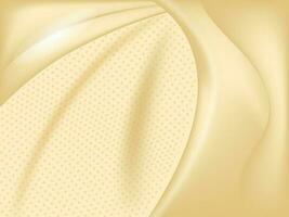 Glossy Abstract Golden Silk Background With Dotted Pattern. vector