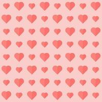 Seamless Pattern Background Decorated With Heart In Pink Color. vector