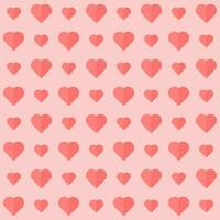 Seamless Pattern Background Decorated With Heart In Pink Color. vector