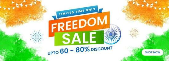 Freedom Sale Header Or Banner Design. vector