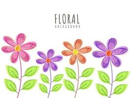 Colorful Floral Background Can Be Used As Poster, Greeting Card. vector