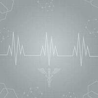 Abstract Medical Cardiology Background In Gray Color. vector