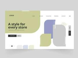 Abstract Landing Page Or Web Banner Design For Every Store. vector