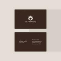 Editable Business Card Or Horizontal Template Design In Brown Color. vector