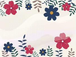 Colorful Floral Abstract Background With Copy Space. vector