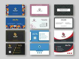 Set Of Horizontal Business Card Template Layout For Advertising. vector