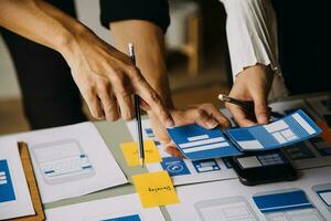 UX UI and Programming development technology. photo
