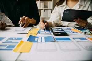 UX UI and Programming development technology. photo