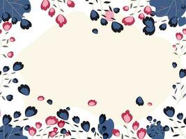 Floral Pattern Background With Space For Text. vector