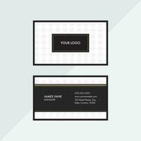 Elegant Business Card Or Horizontal Template Layout In Black And White Color. vector