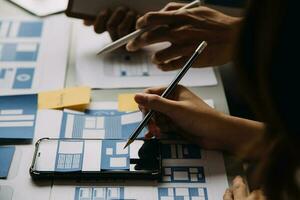 UX UI and Programming development technology. photo