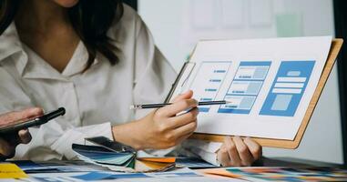 UX UI and Programming development technology. photo