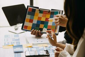 UX UI and Programming development technology. photo