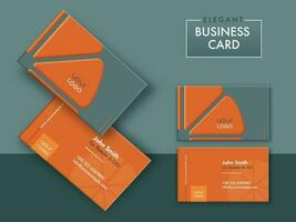 Modern Elegant Business Card Templates In Front And Back View For Company. vector