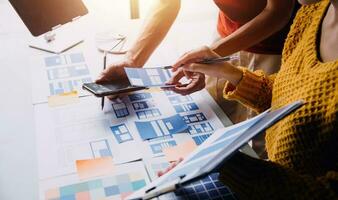 UX UI and Programming development technology. photo