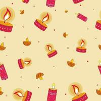 Diwali Theme Seamless Pattern Background. vector