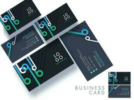 Set Of Business Card Template Design With Double-Sides On White Background. vector