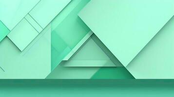Abstract geometric background with triangles in green colors. 3d rendering. photo