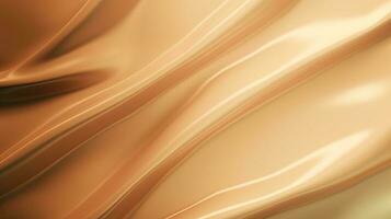 Gold satin fabric texture background. Closeup of rippled golden silk fabric. 3d render illustration photo