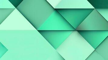 Abstract geometric background with triangles in green colors. 3d rendering. photo