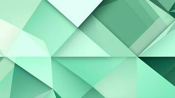 Abstract geometric background with triangles in green colors. 3d rendering. photo