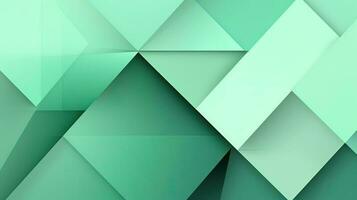 Abstract geometric background with triangles in green colors. 3d rendering. photo