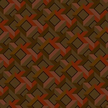 3D Rendering Geometric Square Sacred Pattern Background. vector