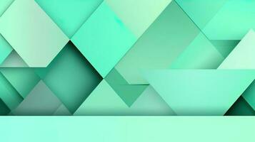 Abstract geometric background with triangles in green colors. 3d rendering. photo