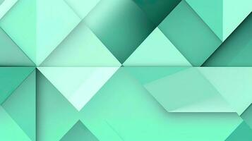 Abstract geometric background with triangles in green colors. 3d rendering. photo