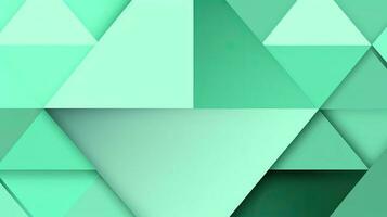 Abstract geometric background with triangles in green colors. 3d rendering. photo