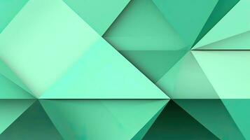 resumen geométrico antecedentes con triangulos en verde colores. 3d representación. foto