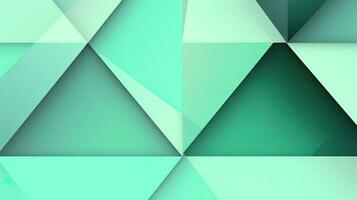 Abstract geometric background with triangles in green colors. 3d rendering. photo