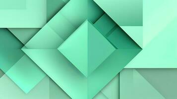 Abstract geometric background with triangles in green colors. 3d rendering. photo