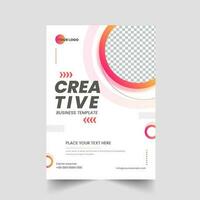 Creative Business Brochure, Template Layout With Copy Space On White Background. vector