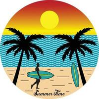 Summer Time Tshirt Design Vector Illustration