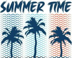 Summer Time T-shirt Design vector