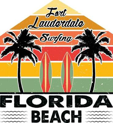 Florida Beach Vector Hd Images, Florida Beach Summertime Paradise