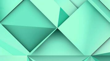 Abstract geometric background with triangles in green colors. 3d rendering. photo