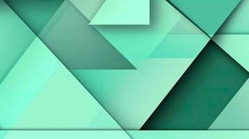 Abstract geometric background with triangles in green colors. 3d rendering. photo