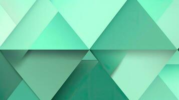 Abstract geometric background with triangles in green colors. 3d rendering. photo