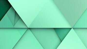 Abstract geometric background with triangles in green colors. 3d rendering. photo