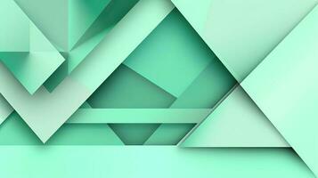 Abstract geometric background with triangles in green colors. 3d rendering. photo