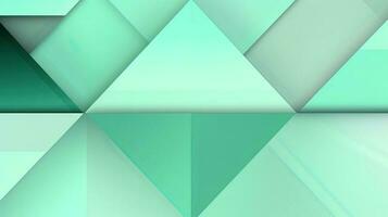 Abstract geometric background with triangles in green colors. 3d rendering. photo