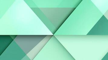 Abstract geometric background with triangles in green colors. 3d rendering. photo